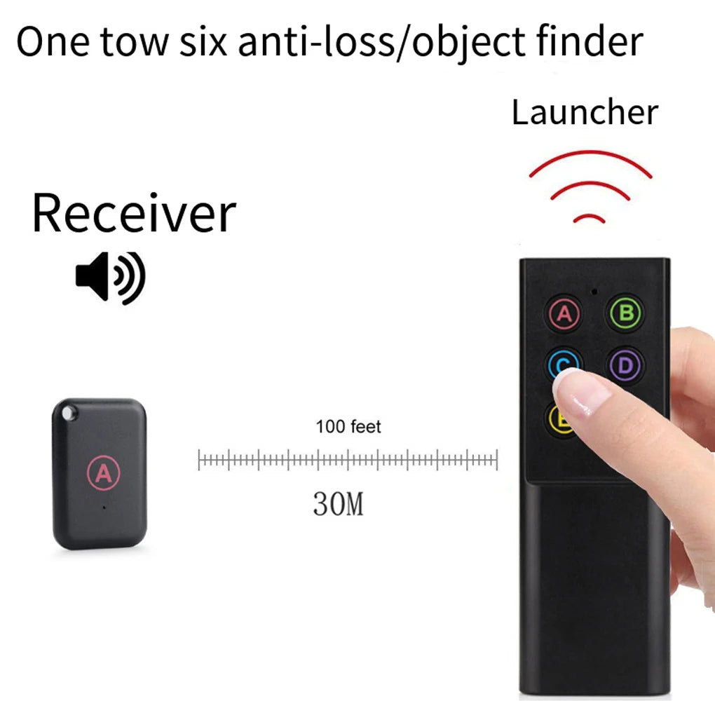 Wireless Key Finder – 1 Remote, 6 Trackers