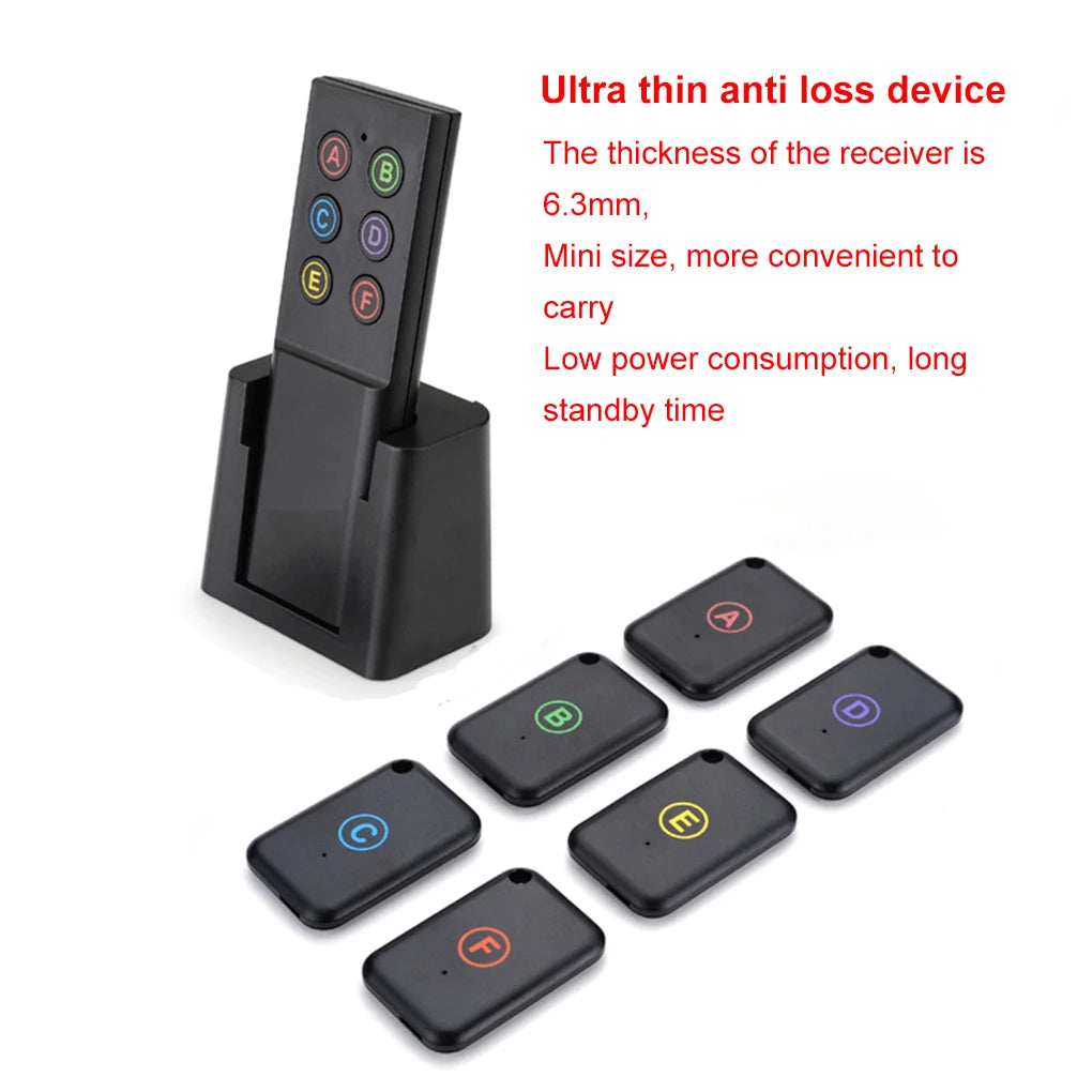 Wireless Key Finder – 1 Remote, 6 Trackers