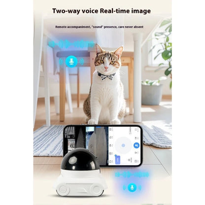 Smart pet camera robot with 1080P live view and voice chat