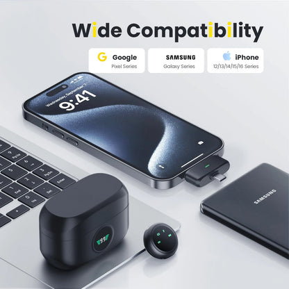 2-in-1 Wireless Lavalier Mic for iPhone/Android – Mini Vlog & Streaming Mic